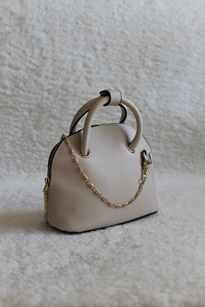 Tandi Bags Mia Zincirli Bej El Ve Çapraz Çanta