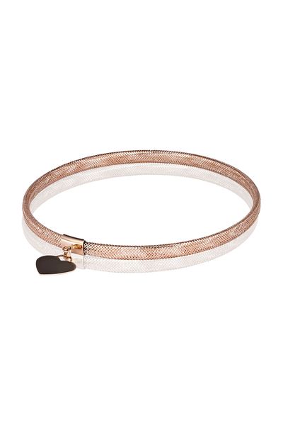 Sandra Ferretti Elastic Yellow Gold Bracelet 14K with Heart