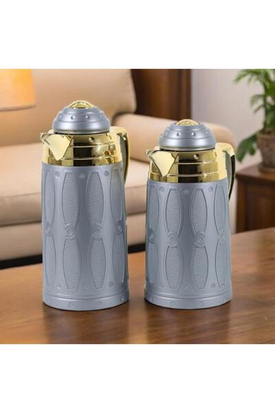 Other Elsaif Bianca Thermos for Coffee and Tea - 1L / 0.7L, Gray and Gold
