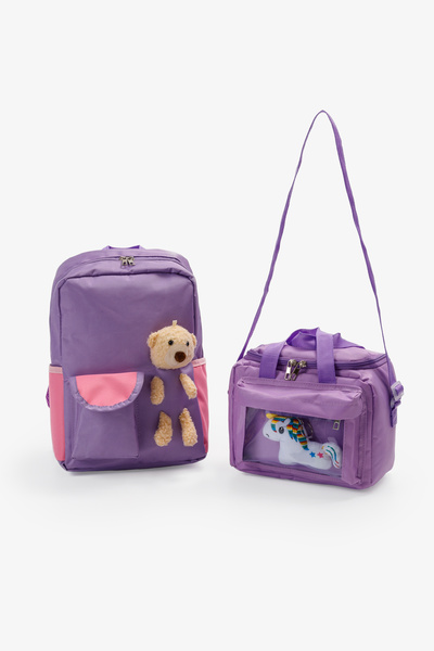 QUOVO Ayıcıklı Özel Tasarım Anaokulu Çantası Su Geçirmez Ortopedık Çanta Besl...