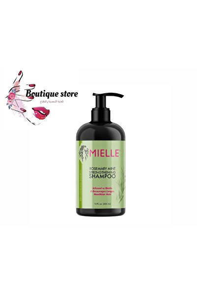 MIELLE شامبوتقوية إكليل الجبل والنعناع الممزوج بالبيوتين يساعد على تقوية الشعر الضعيف والهش 12 أونصة 355 مل