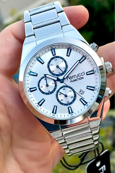 Ferrucci Ferucci Stainless Steel Square Model Waterproof Men's Wristwatch Bracelet