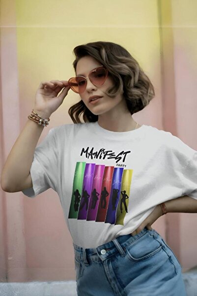 BaisheDesign Manifest Group White T-Shirt Printed Unisex 100% Cotton T-Shirt