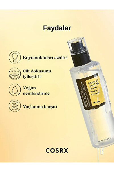 Cosr 100ml Advanced Snail Essence 96 Mucin Power - Moisturizing and Nourishin...