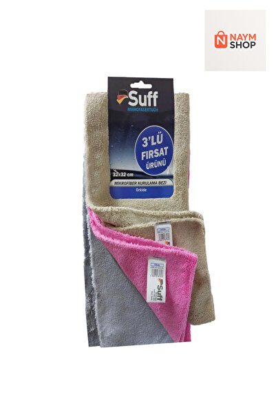 Suff ORKİDE 3'LÜ MİKROFİBER KURULAMA BEZİ (32 X 32 CM) 1Paket