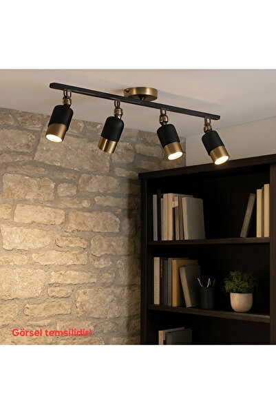 Bozyaka Aydınlatma Lotus 4'lü Dekoratif Eskitme Kaplama & Siyah Hareketli Duvar Aplik (GÜNIŞIĞI LED AMPULLER DAHİLDİR)