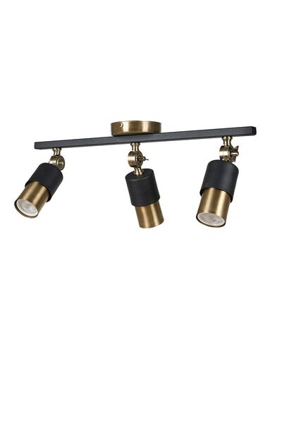 Bozyaka Aydınlatma Lotus 3-piece Decorative Antique Set - Black Movable Wall Sconce and Led Bulbs