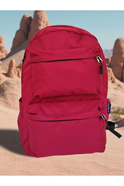 KAFF Vip 3 - Geantă de școală impermeabilă, țesătură roșie, compartimente pen...