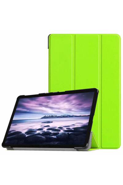 SIGLOO Husa Slim Smart Cover Trifold pentru tableta Lenovo Tab P11 P11 Plus 11 inci green grass