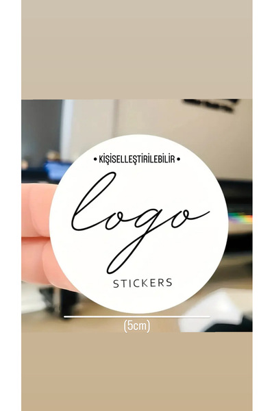 sulyra Firma / Marka yapışkanlı logo baskı sticker etiketi - 50 adet (siyah b...