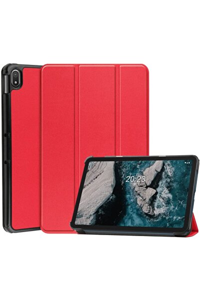 SIGLOO Husa Slim Smart Cover Trifold pentru Lenovo Tab M10 Plus 10.6 inci premium simple red