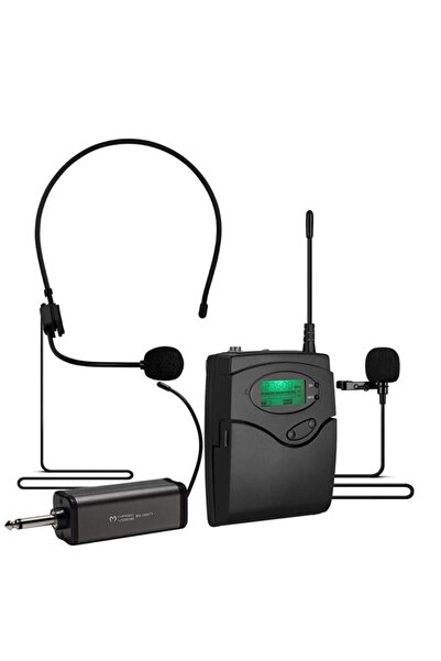 MagicVoice MV-1303Y UHF 1 Yaka + 1 Headset Kablosuz Profesyonel Telsiz Mikrofon