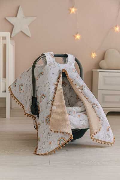 FG Store %100 Pamuk Çok Amaçlı Çift Katlı Müslin Puset Örtüsü, Minderi Ve Çar...