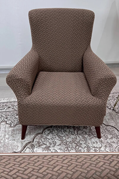 intil Koltuk Kılıfı koltuk Örtüsü Tek Kişilik berjer tuğla desen Lastikli yıkanabilir 1 Adet Sofa Cover
