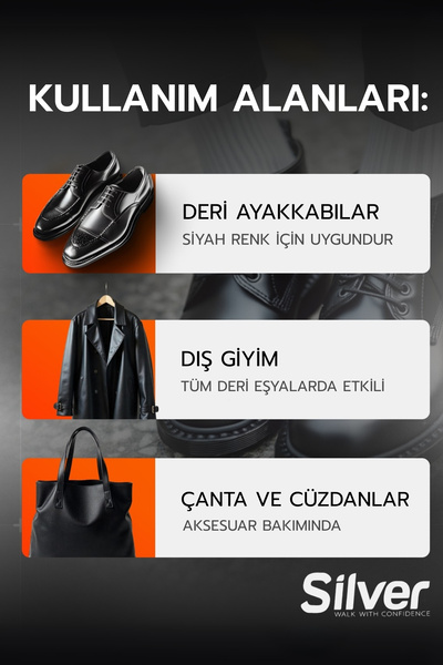 Silver Deri Ayakkabı Parlatma Temizleme Ve Bakım Süngeri Siyah Depolu
