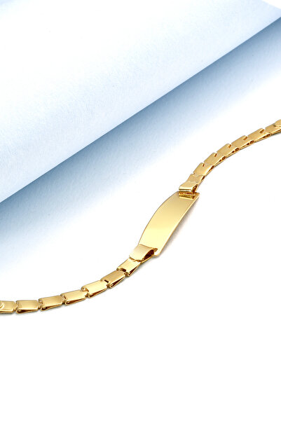 Nox Jewelry 14 Ayar Altın Kaplama Kişiselleştirilmiş Bebek&Çocuk İsim Gümüş B...