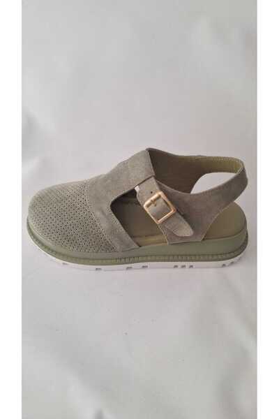 POTEEN Ptn Merrinea Tan Buckle Detail Genuine Leather Women's Sandals
