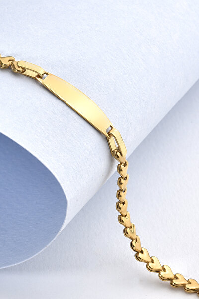 Nox Jewelry 14 Ayar Altın Kaplama Kişiselleştirilmiş Bebek&Çocuk İsim Gümüş B...