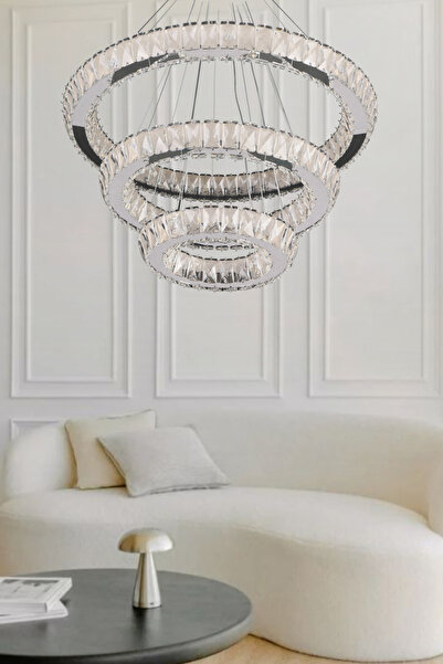 bestof tasarım Sabrina Kristal Taşlı Gold Avize -Yatak Odası - Hol - Salon