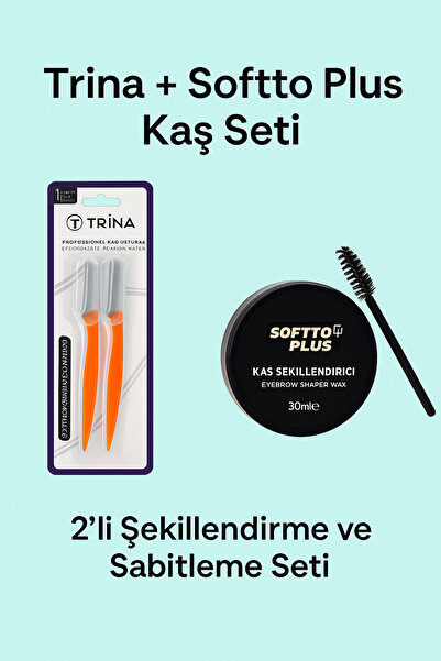 Trina Kaş Usturası Softto Plus Wax | 2'li Şekillendirme Ve Sabitleme Seti