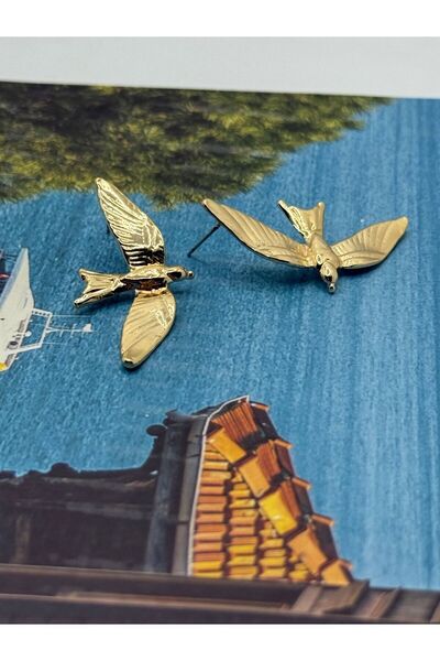 MioArt Kadın Şık Desenli Kuş Küpe