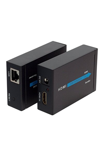 Powermaster PM-18232 HDMI To Cat5-Cat6 Extender 60 Metre Uzatıcı