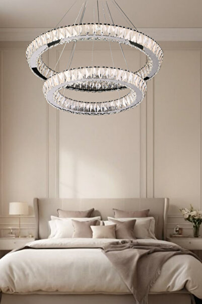 bestof tasarım Celine Kristal Taşlı Gold Avize - Yatak Odası - Hol - Salon