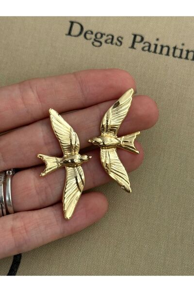 MioArt Kadın Şık Desenli Kuş Küpe