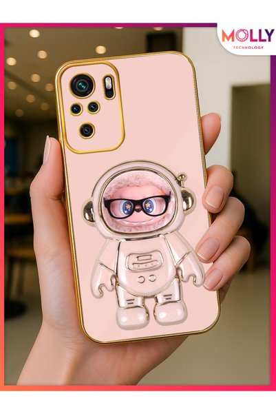 Molly Technology حافظة سيليكون فاخرة من Rose Labubu Astronaut لهاتف Xiaomi Re...
