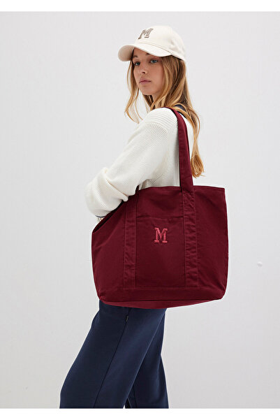 Mavi M Logo Detaylı Bordo Omuz Çantası 1913510-82051