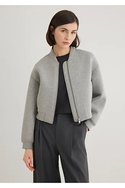 Mavi Gray Crop Bomber Jacket Crop / Short Cut 1110359 -88467