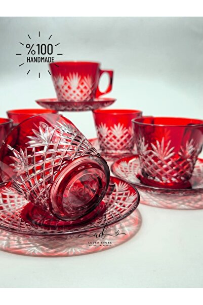 AKDEN STORE Kristal Dekor Çay / Double Kahve Takımı / Arap Kahve Takımı