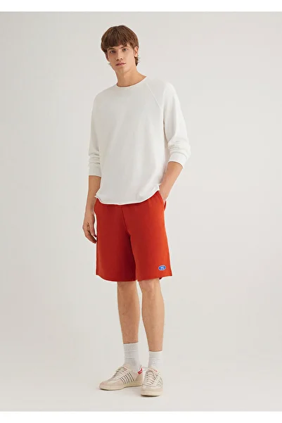 Mavi Logo Printed Red Shorts 0410240 -70435