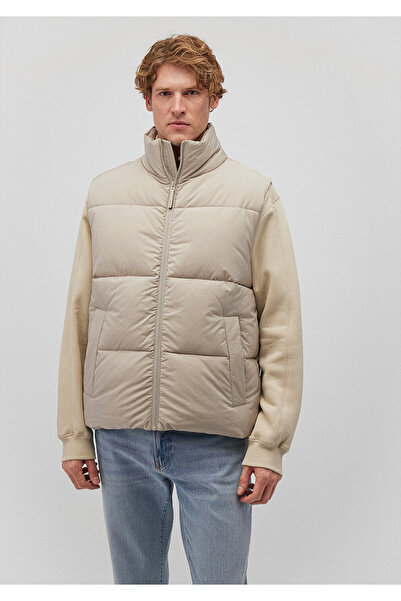 Mavi Bej Şişme Yelek Loose Fit / Bol Rahat Kesim 0110362-70154