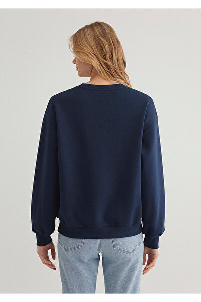 Mavi Logo Baskılı Lacivert Sweatshirt 1611192-70899