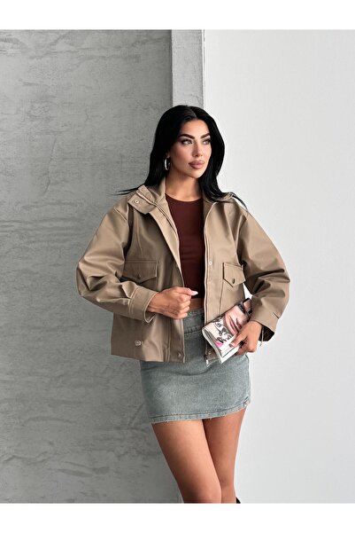 FERZOLAİO Spx Bej Deri Ceket