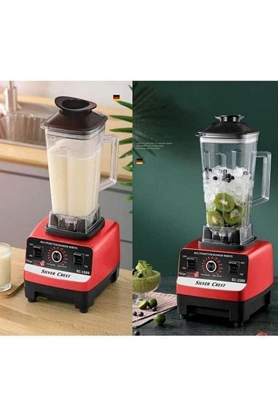Silver Crest Blender 4500W 2L Large Capacity Commercial With Mixer Grinder Heavy Duty Machine Portab