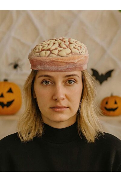Parti Adresi Beyin Figürlü Halloween Parti Şapkası Cadılar Bayramı Kostüm Aks...