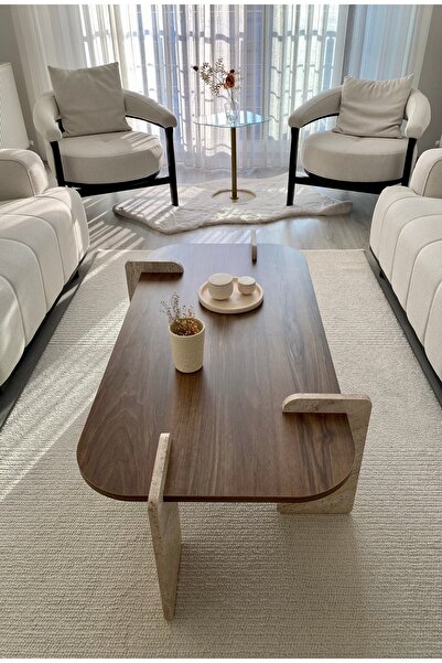 MONEayna Leapiri Orta Sehpa Modern Ceviz Desen