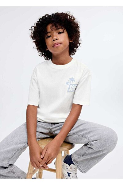 MANGO Kids Sonic pamuklu tişört