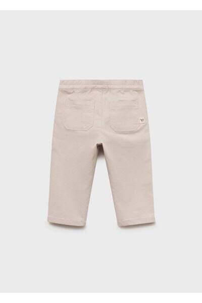 MANGO Baby Bağcıklı pamuklu pantolon