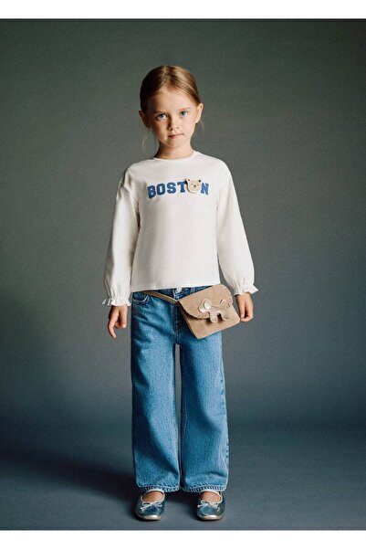 MANGO Baby Çocuk için işlemeli pamuklu tişört