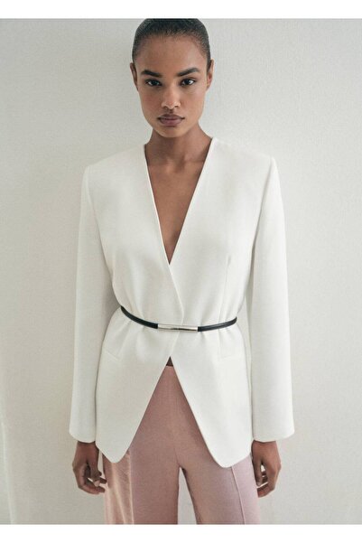 MANGO Woman Kırışık efektli wide leg pantolon