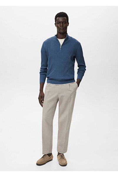 MANGO Man Ribana fermuarlı yaka kazak