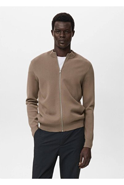 MANGO Man Fermuarlı triko hırka