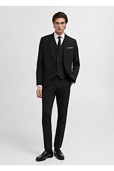 MANGO Man Paris super slim fit kumaş yelek