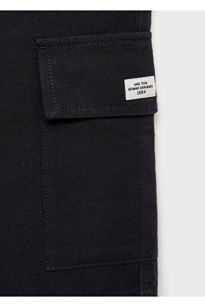 Mango Teen Pamuklu keten kargo şort