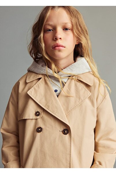 MANGO Kids Çift düğmeli trençkot