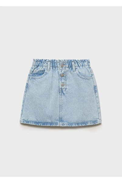 MANGO Kids Paperbag denim etek