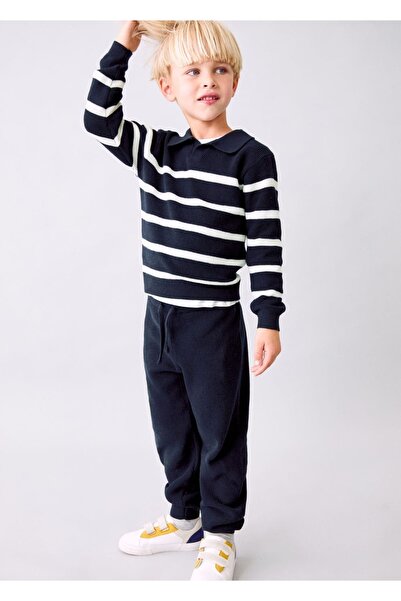 MANGO Baby Pamuklu dokuma pantolon